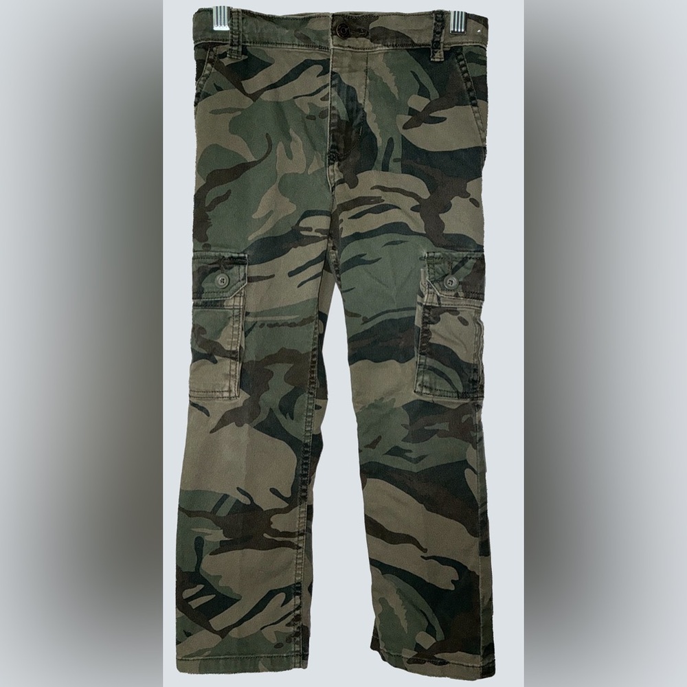 Wrangler Kids Camouflage Cargo Pants with Orange Accents